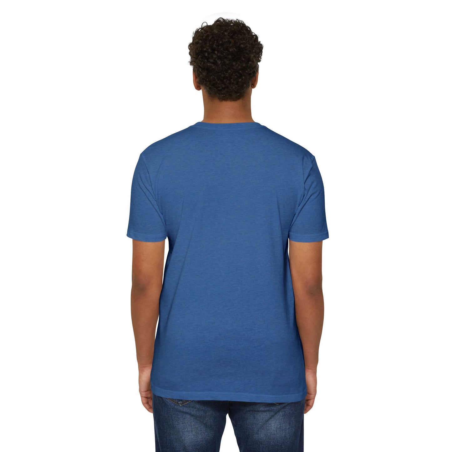 "I Follow Him" Unisex CVC Crew Tee – Faith in Motion Unisex - Comfortable and Stylish, Casual Wear, Christian Apparel, Great for Gifts and Celebrations