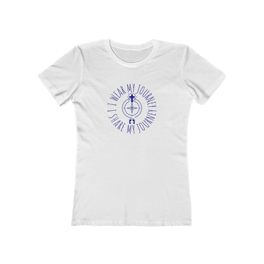 “Wear Your Journey” Women’s Faith Boyfriend Tee – Purpose in Every Step
