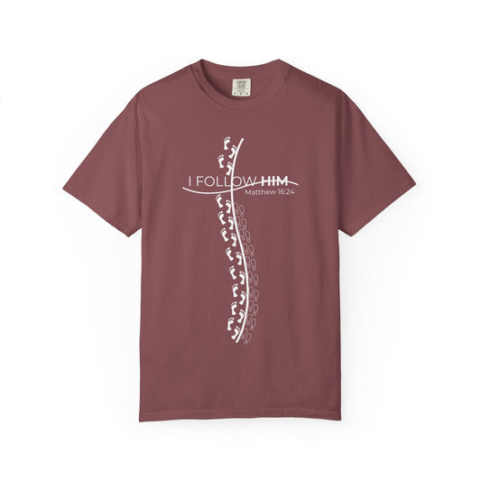 "I Follow Him" Comfort Colors Heavyweight Tee – Unisex (12 Colors)